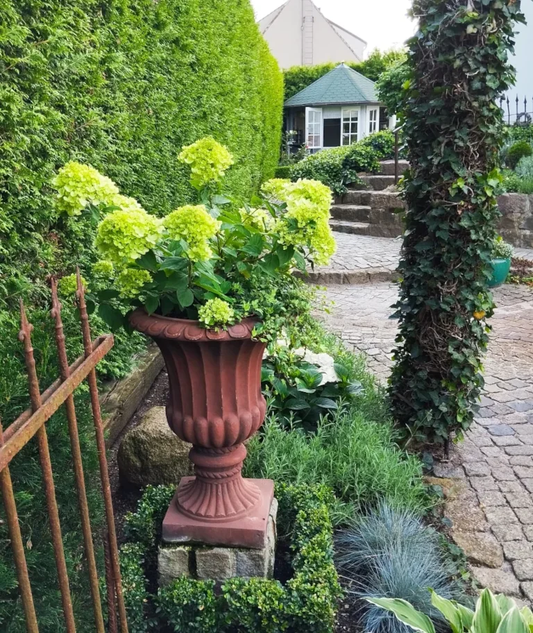 Flower pot in bedding